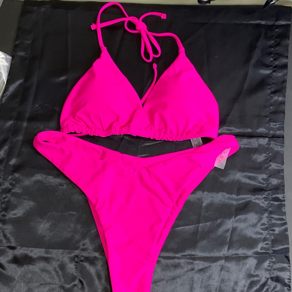 SHEIN Hot Pink Bikini Set
